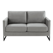Lincoln Velvet Loveseat Sofa with Black Stainless Steel Frame - Elax Furniture