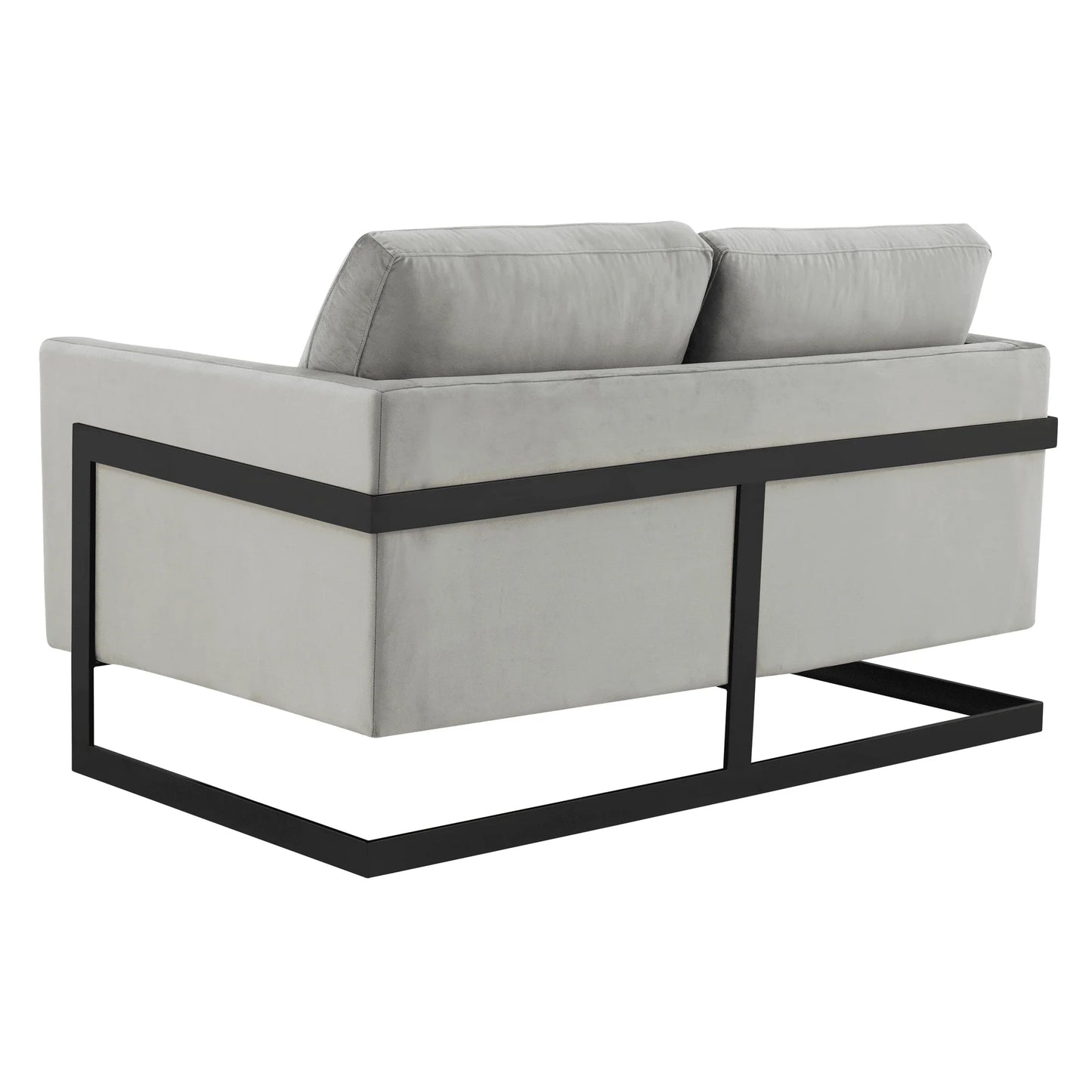 Lincoln Velvet Loveseat Sofa with Black Stainless Steel Frame - Elax Furniture
