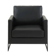 Lincoln Modern Upholstered Accent Armchair With Gold/Black Metal Frame - Elax Furniture