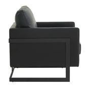 Lincoln Modern Upholstered Accent Armchair With Gold/Black Metal Frame - Elax Furniture