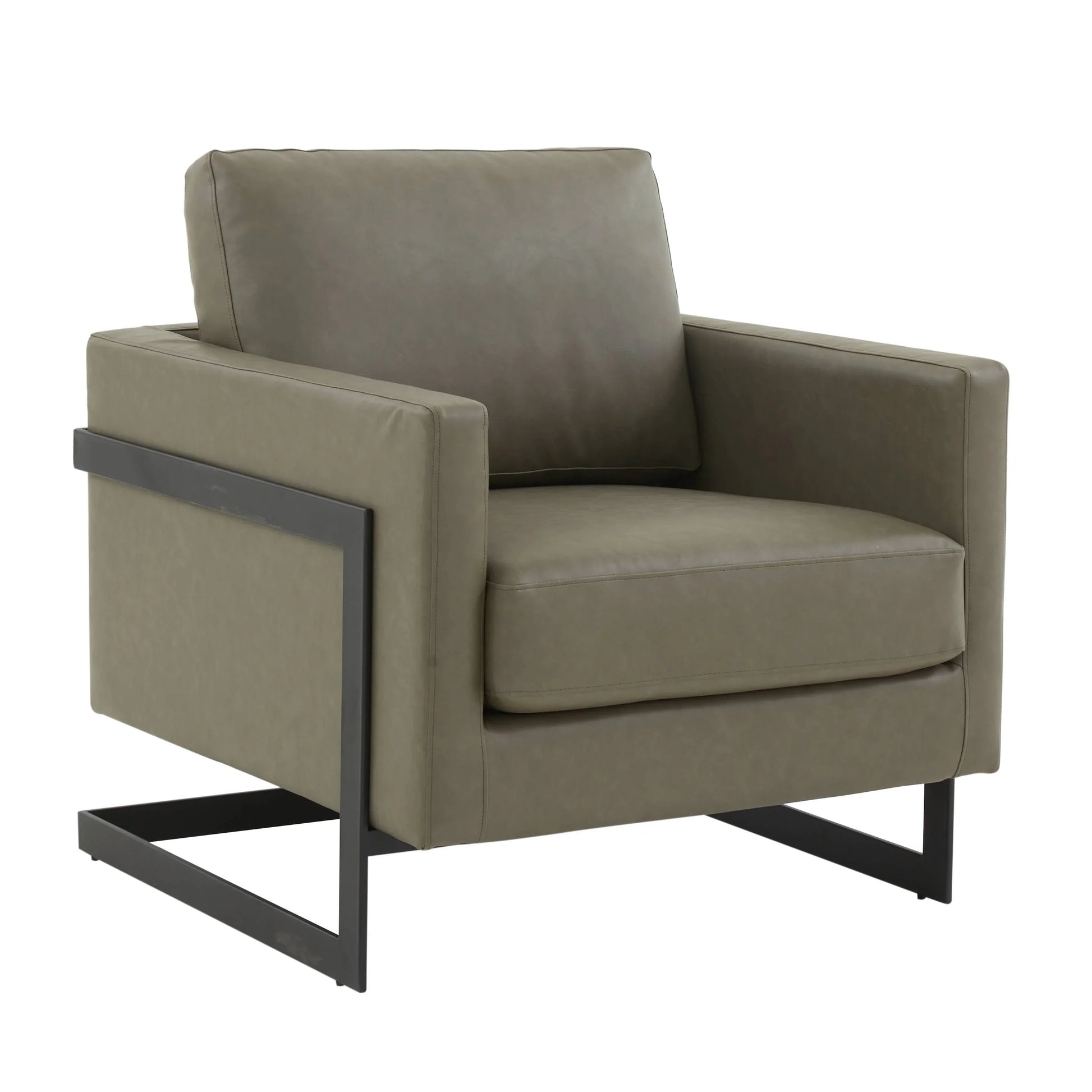 Lincoln Modern Upholstered Accent Armchair With Gold/Black Metal Frame - Elax Furniture