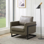 Lincoln Modern Upholstered Accent Armchair With Gold/Black Metal Frame - Elax Furniture