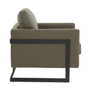 Lincoln Modern Upholstered Accent Armchair With Gold/Black Metal Frame - Elax Furniture
