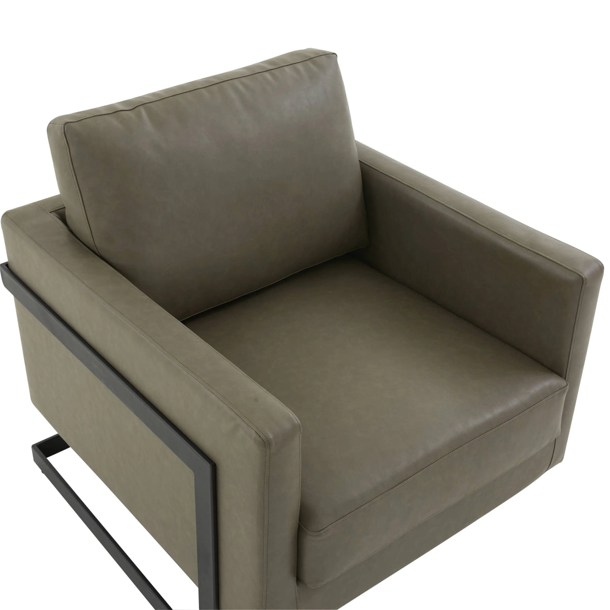 Lincoln Modern Upholstered Accent Armchair With Gold/Black Metal Frame - Elax Furniture
