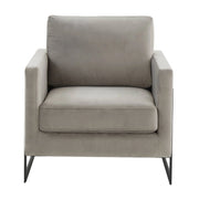Lincoln Modern Upholstered Accent Armchair With Gold/Black Metal Frame - Elax Furniture