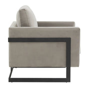 Lincoln Modern Upholstered Accent Armchair With Gold/Black Metal Frame - Elax Furniture