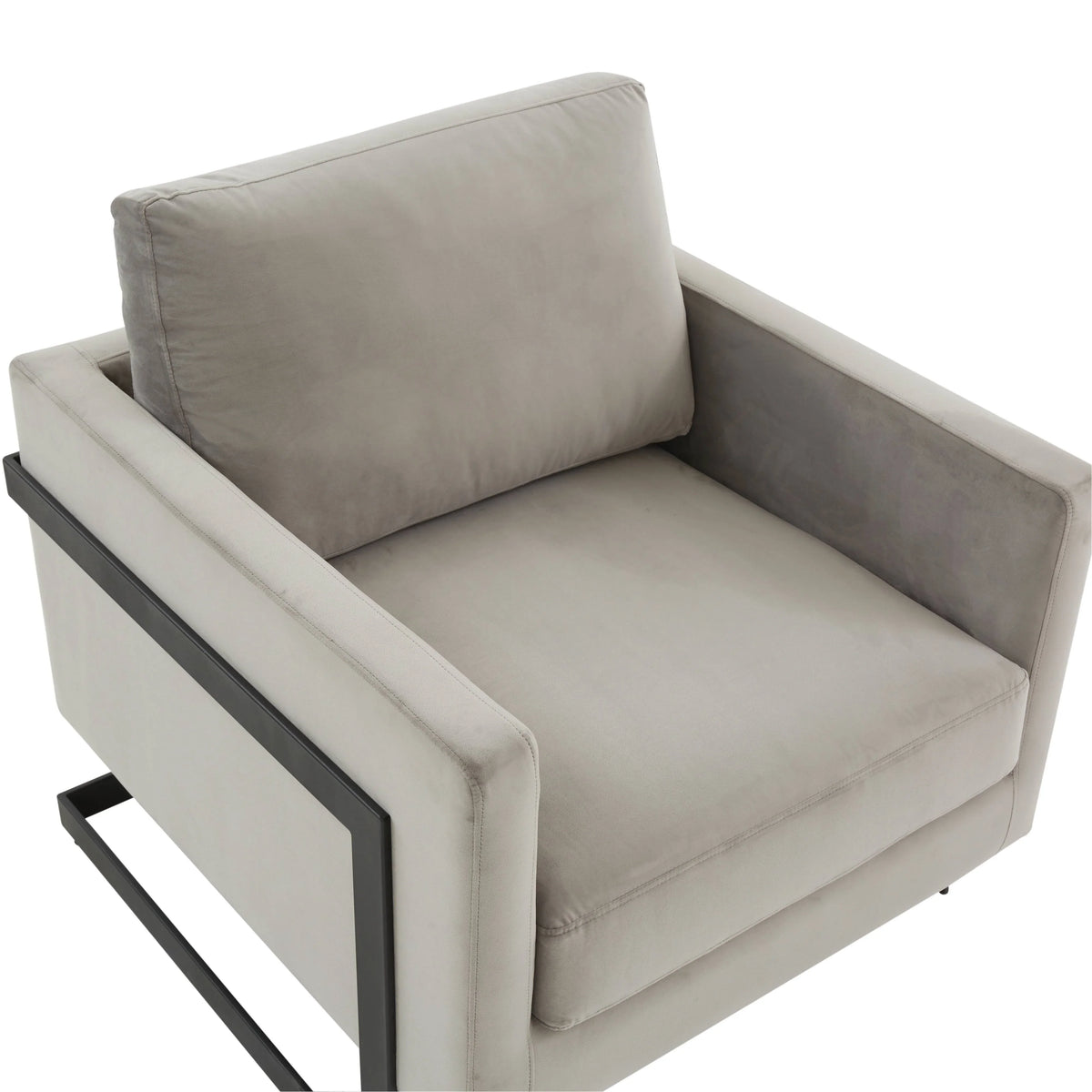 Lincoln Modern Upholstered Accent Armchair With Gold/Black Metal Frame - Elax Furniture