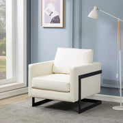 Lincoln Modern Upholstered Accent Armchair With Gold/Black Metal Frame - Elax Furniture
