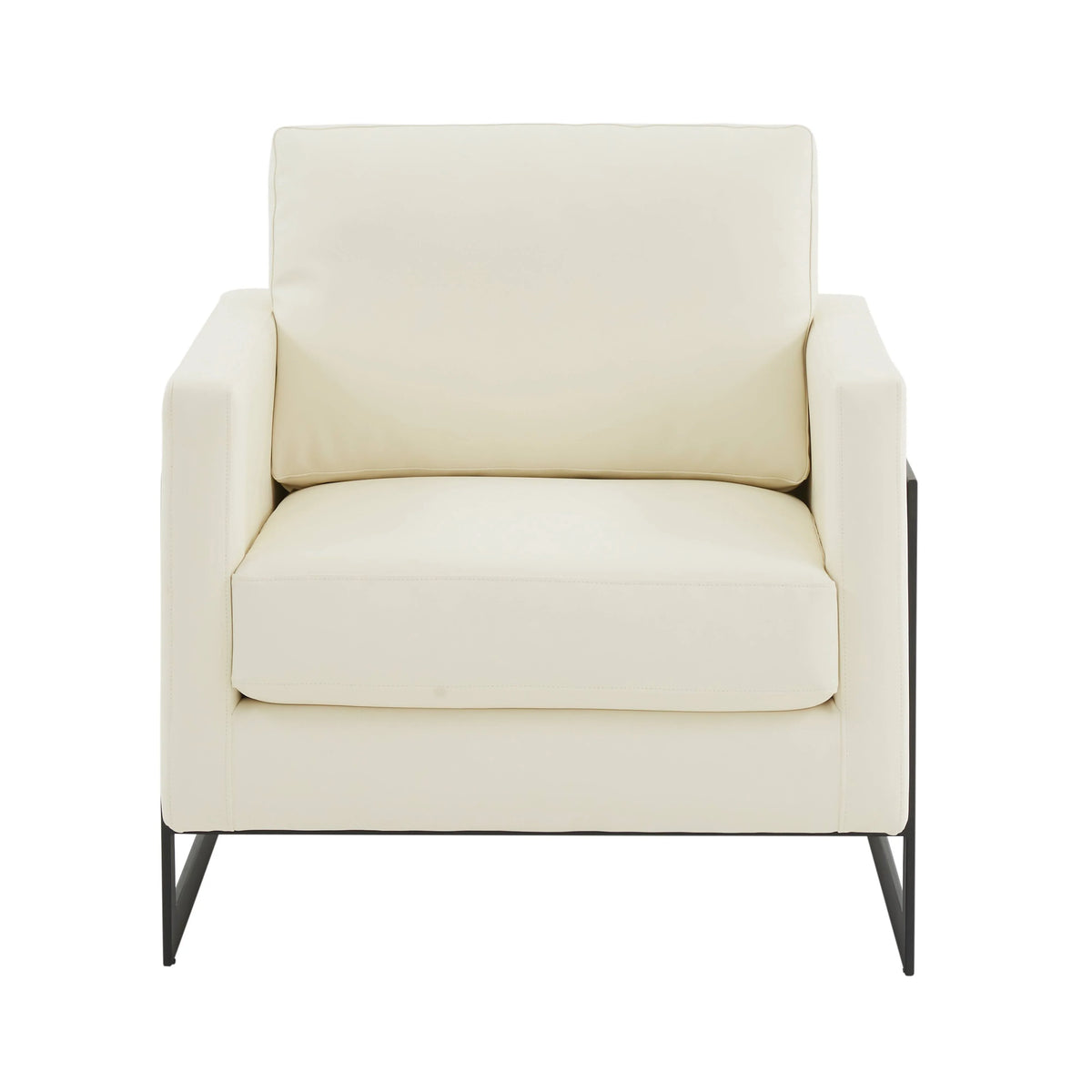 Lincoln Modern Upholstered Accent Armchair With Gold/Black Metal Frame - Elax Furniture
