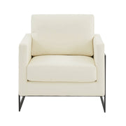 Lincoln Modern Upholstered Accent Armchair With Gold/Black Metal Frame - Elax Furniture