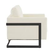 Lincoln Modern Upholstered Accent Armchair With Gold/Black Metal Frame - Elax Furniture