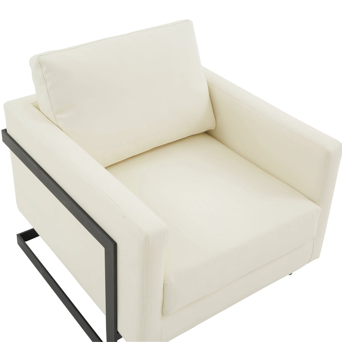 Lincoln Modern Upholstered Accent Armchair With Gold/Black Metal Frame - Elax Furniture