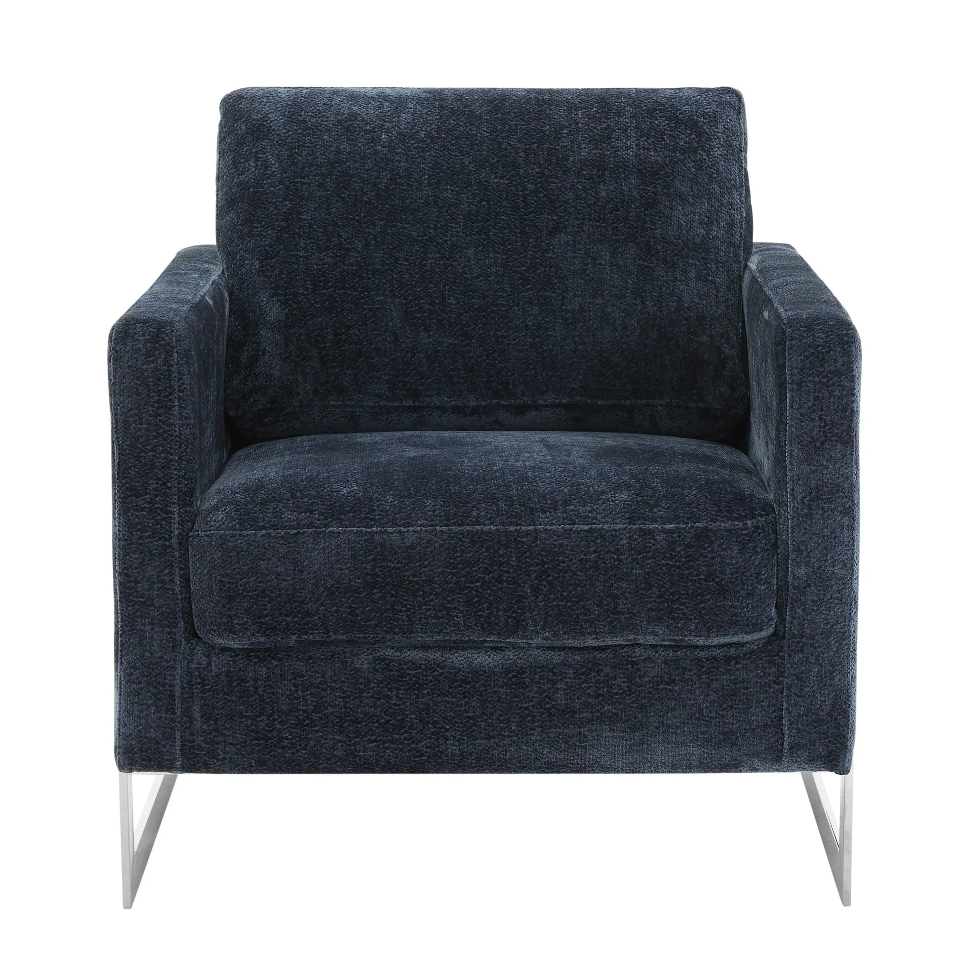 Lincoln Accent Chair Upholstered in Boucle with Black Stainless-Steel Frame - Elax Furniture