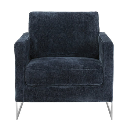Lincoln Accent Chair Upholstered in Boucle with Black Stainless-Steel Frame - Elax Furniture