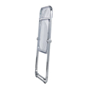 Lawrence Acrylic Folding Chair With Metal Frame Chrome Clear Folding Chair Leisuremod