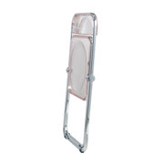 Lawrence Acrylic Folding Chair With Metal Frame Chrome Rose Pink Folding Chair Leisuremod