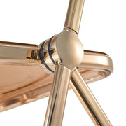 Lawrence Acrylic Folding Chair With Metal Frame Gold Tangerine Folding Chair Leisuremod