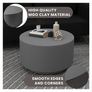Terra 36" Round Coffee Table in Fiberstone for Indoor and Outdoor - Elax Furniture