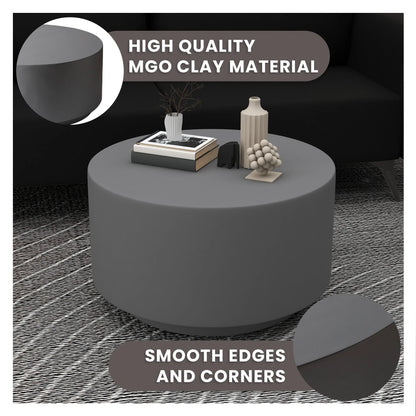 Terra 36" Round Coffee Table in Fiberstone for Indoor and Outdoor - Elax Furniture