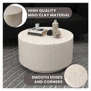 Terra 36" Round Coffee Table in Fiberstone for Indoor and Outdoor - Elax Furniture