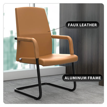 Evander Leather Office Chair With Aluminum Frame - Elax Furniture