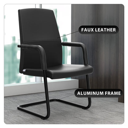 Evander Leather Office Chair With Aluminum Frame - Elax Furniture