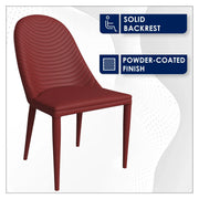 Seville Dining Chair Upholstered in Leather with Metal Legs Covered in Leather - Elax Furniture