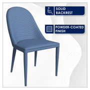 Seville Dining Chair Upholstered in Leather with Metal Legs Covered in Leather - Elax Furniture