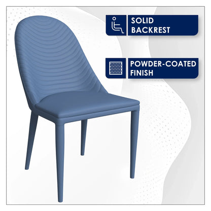 Seville Dining Chair Upholstered in Leather with Metal Legs Covered in Leather - Elax Furniture