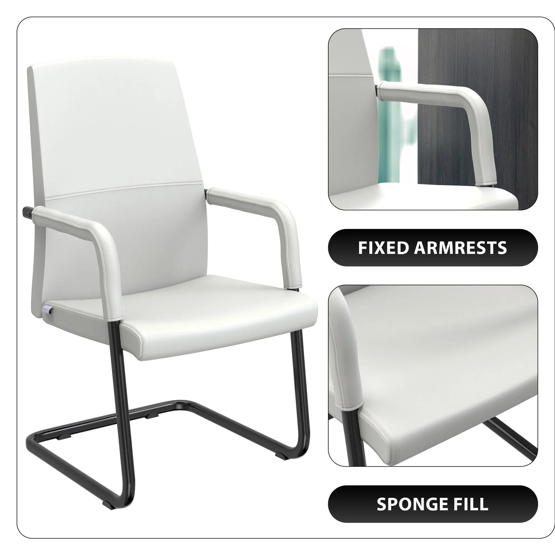 Evander Leather Office Chair With Aluminum Frame - Elax Furniture