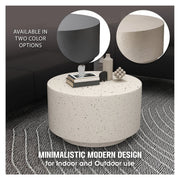 Terra 36" Round Coffee Table in Fiberstone for Indoor and Outdoor - Elax Furniture