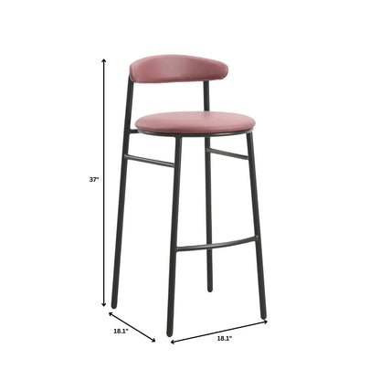 Lume Series Modern Bar Stool Upholstered in Leather for Dining Room and Kitchen - Elax Furniture