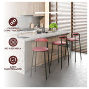 Lume Series Modern Bar Stool Upholstered in Leather for Dining Room and Kitchen - Elax Furniture