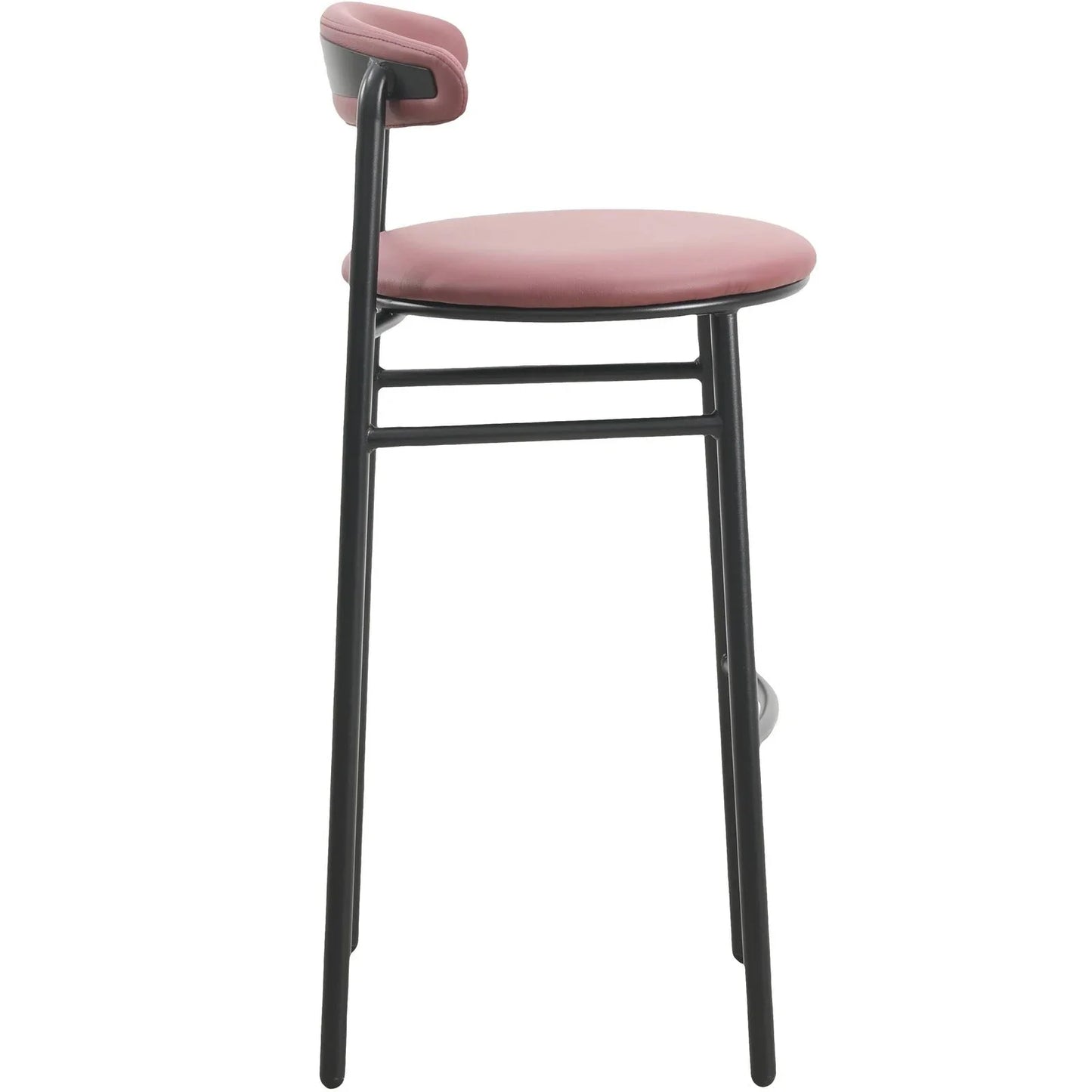 Lume Series Modern Bar Stool Upholstered in Leather for Dining Room and Kitchen - Elax Furniture