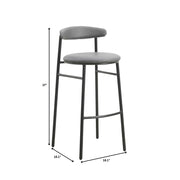 Lume Series Modern Bar Stool Upholstered in Leather for Dining Room and Kitchen - Elax Furniture
