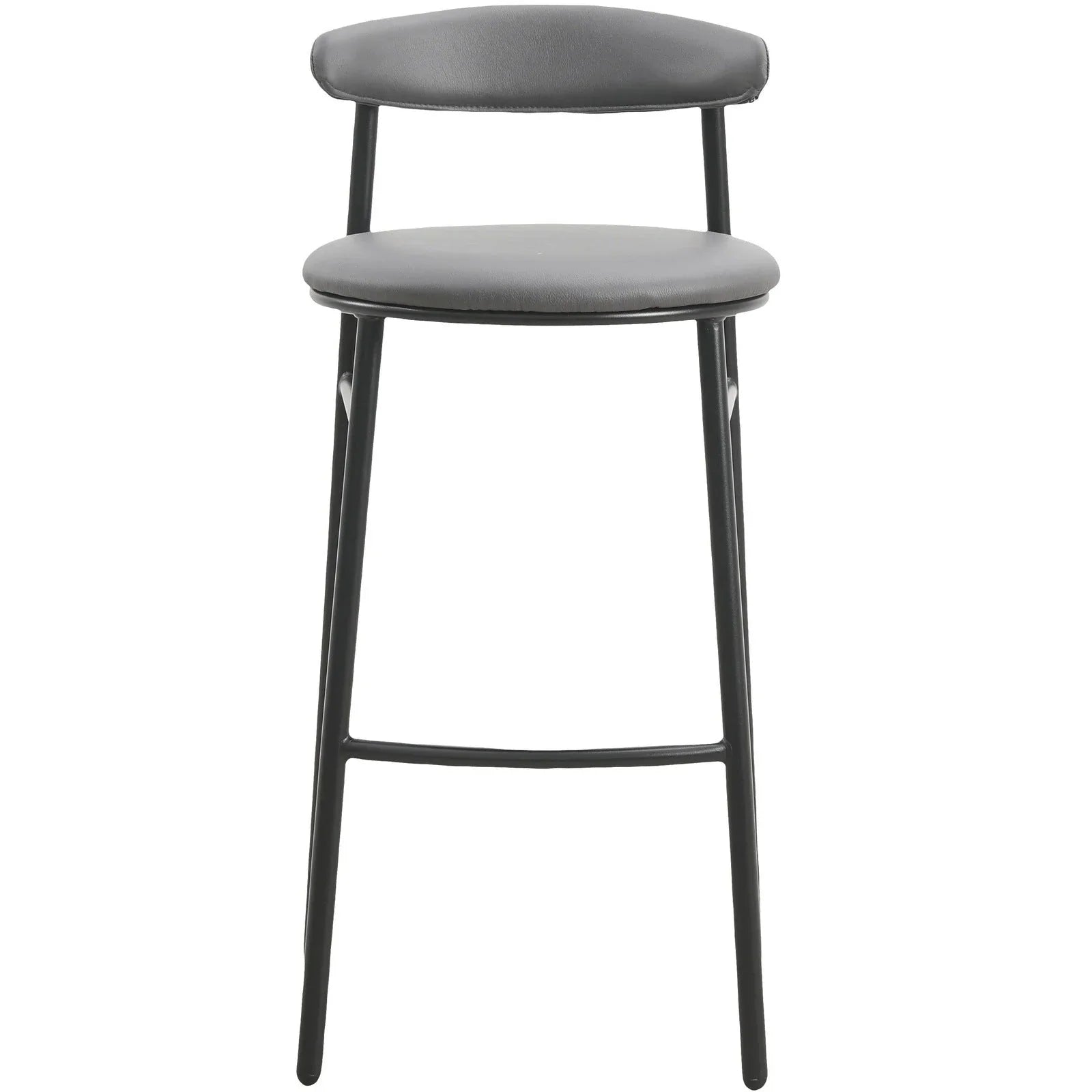 Lume Series Modern Bar Stool Upholstered in Leather for Dining Room and Kitchen - Elax Furniture