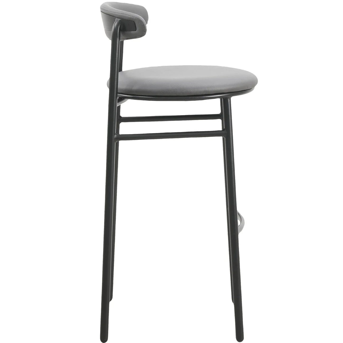 Lume Series Modern Bar Stool Upholstered in Leather for Dining Room and Kitchen - Elax Furniture
