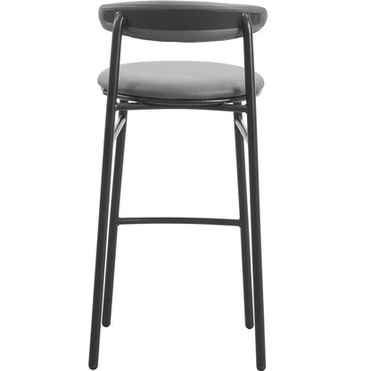 Lume Series Modern Bar Stool Upholstered in Leather for Dining Room and Kitchen - Elax Furniture