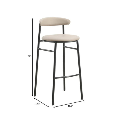 Lume Series Modern Bar Stool Upholstered in Leather for Dining Room and Kitchen - Elax Furniture