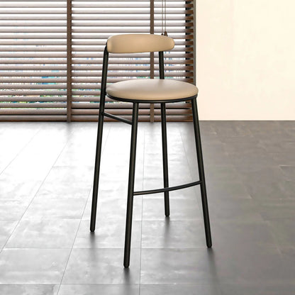 Lume Series Modern Bar Stool Upholstered in Leather for Dining Room and Kitchen - Elax Furniture