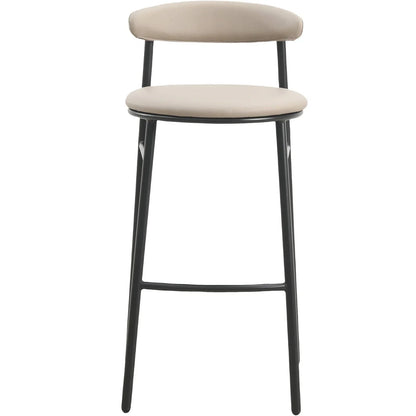 Lume Series Modern Bar Stool Upholstered in Leather for Dining Room and Kitchen - Elax Furniture