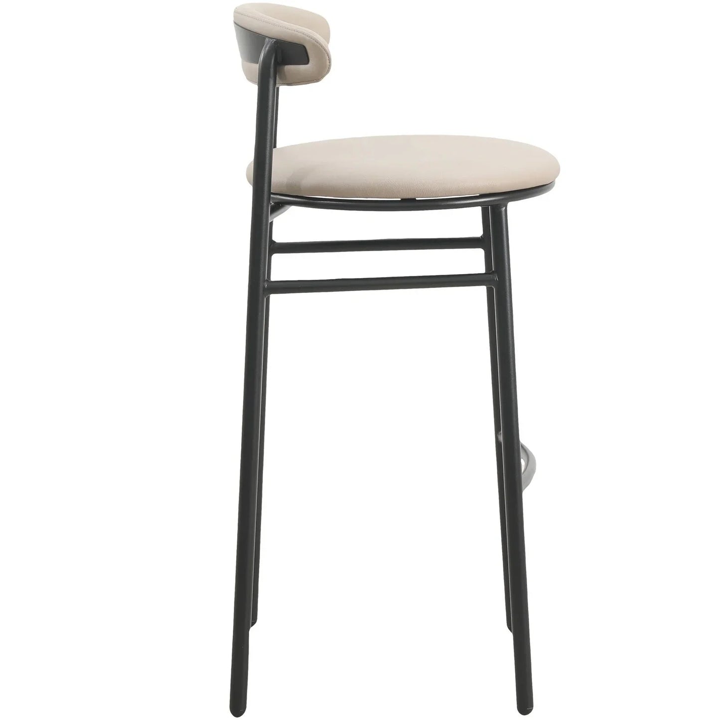 Lume Series Modern Bar Stool Upholstered in Leather for Dining Room and Kitchen - Elax Furniture