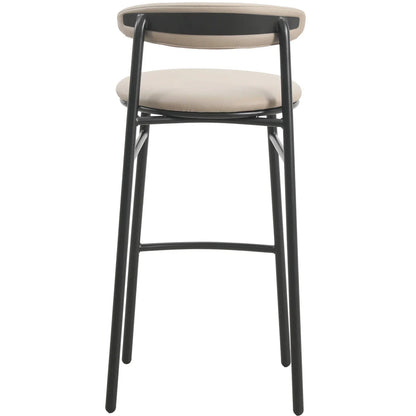 Lume Series Modern Bar Stool Upholstered in Leather for Dining Room and Kitchen - Elax Furniture