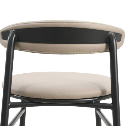 Lume Series Modern Bar Stool Upholstered in Leather for Dining Room and Kitchen - Elax Furniture