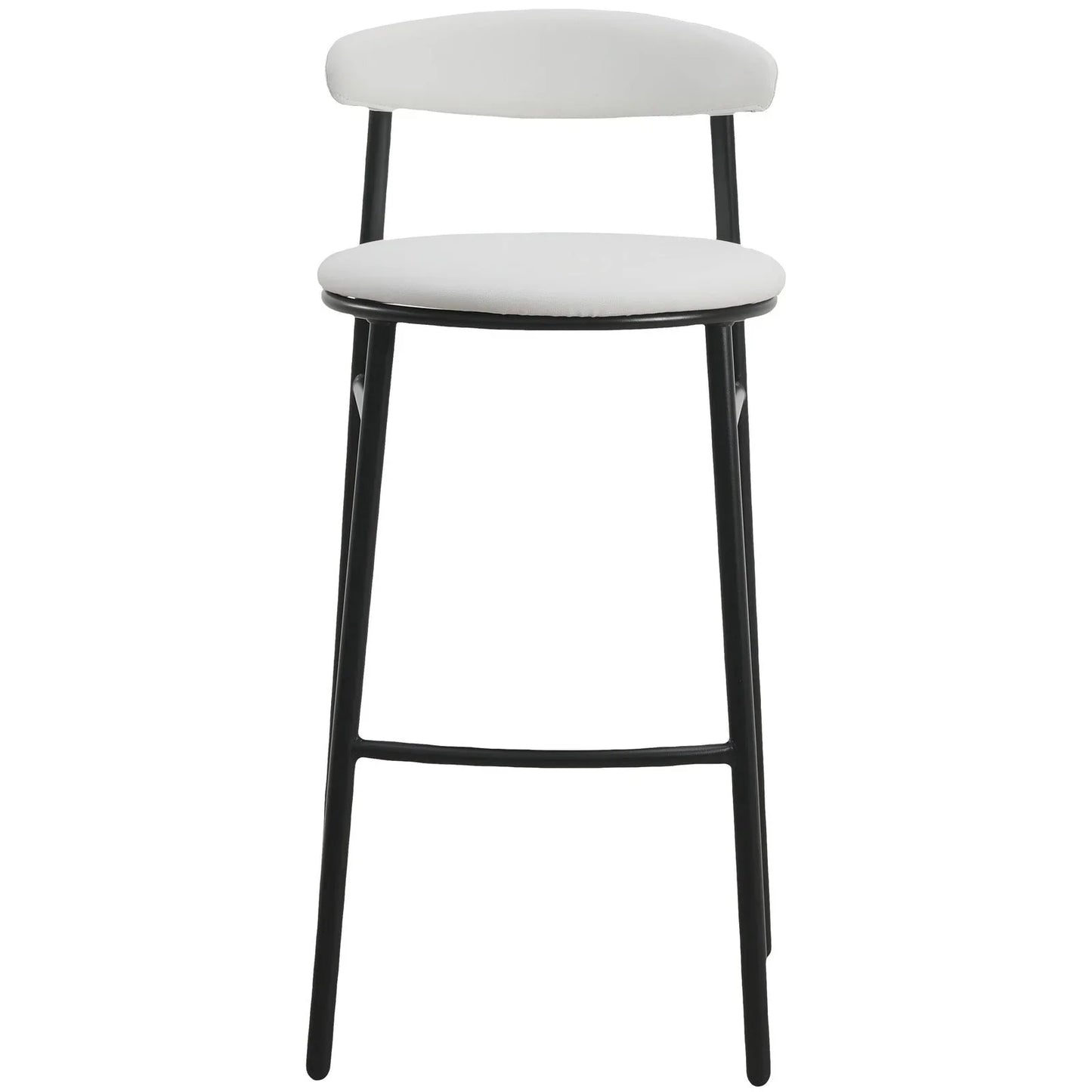 Lume Series Modern Bar Stool Upholstered in Leather for Dining Room and Kitchen - Elax Furniture