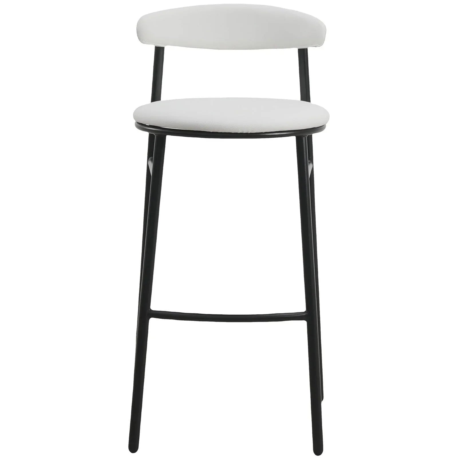 Lume Series Modern Bar Stool Upholstered in Leather for Dining Room and Kitchen - Elax Furniture