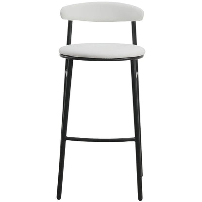 Lume Series Modern Bar Stool Upholstered in Leather for Dining Room and Kitchen - Elax Furniture