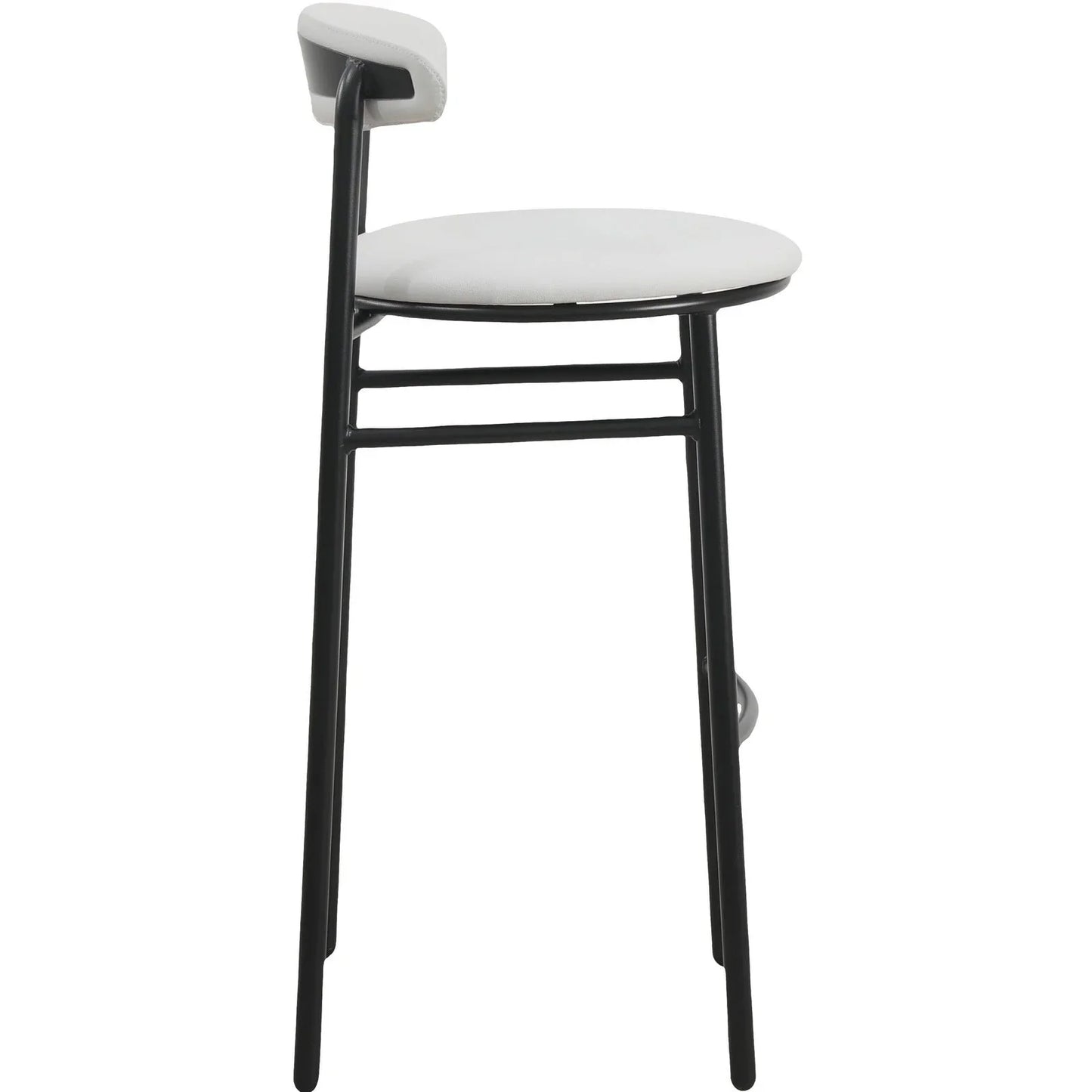 Lume Series Modern Bar Stool Upholstered in Leather for Dining Room and Kitchen - Elax Furniture
