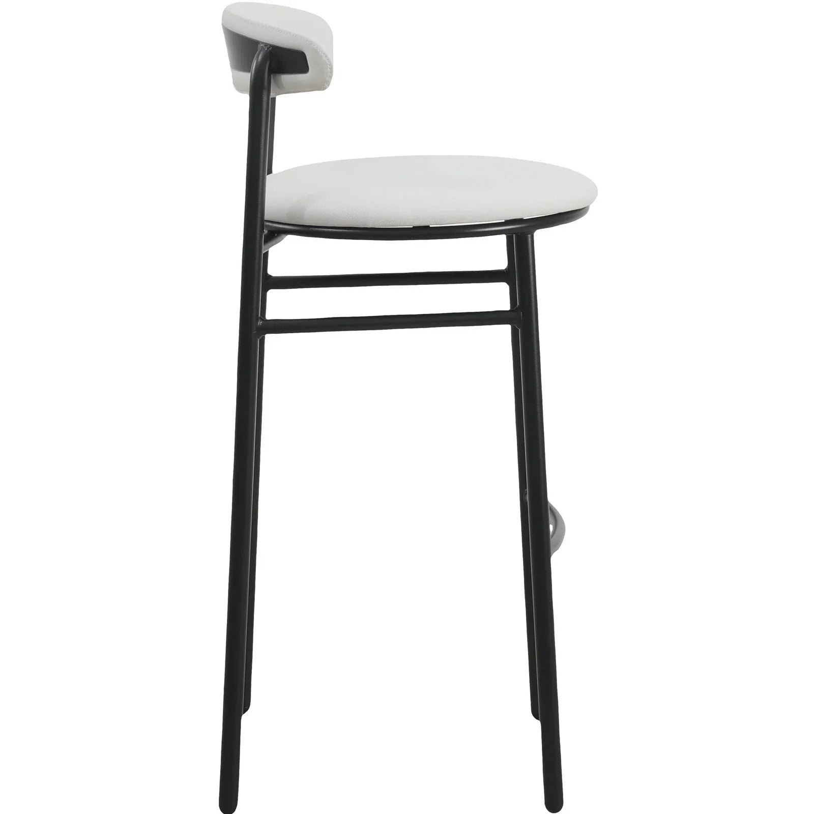 Lume Series Modern Bar Stool Upholstered in Leather for Dining Room and Kitchen - Elax Furniture