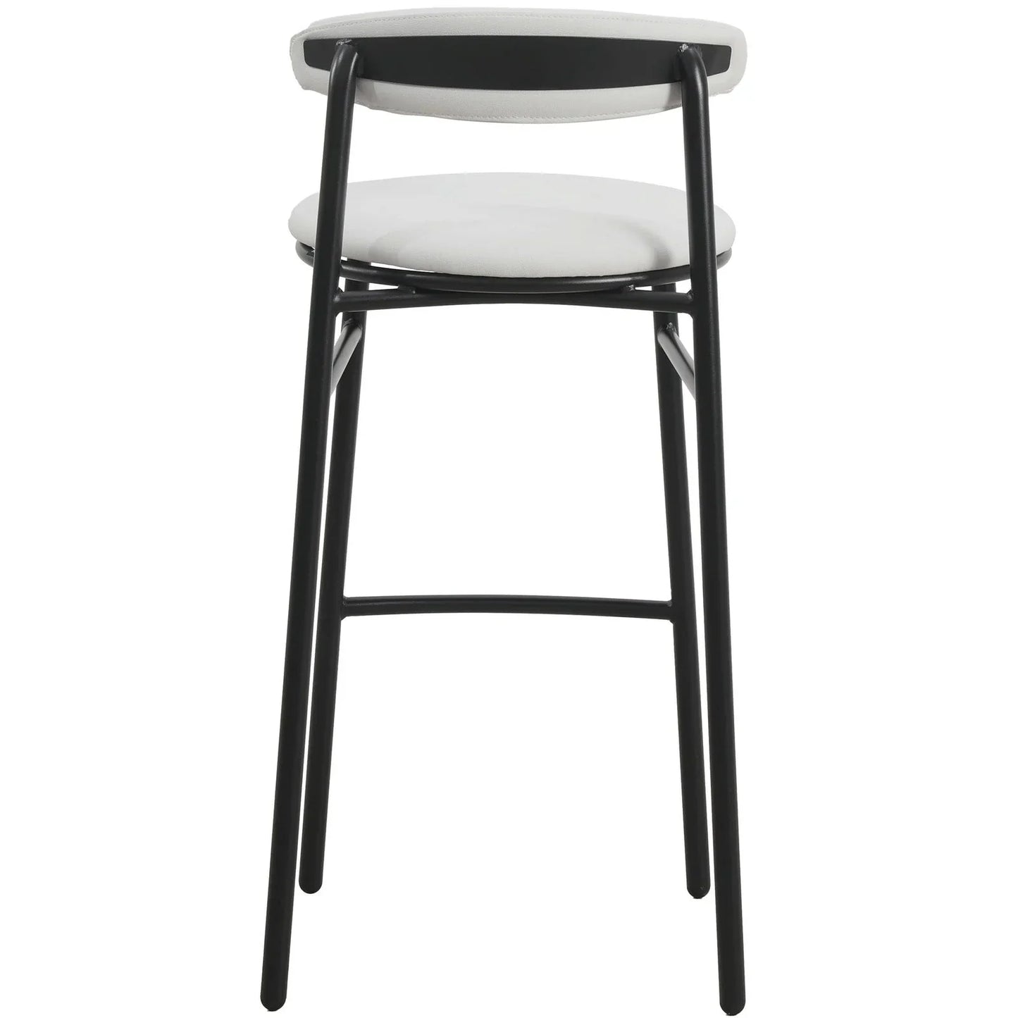 Lume Series Modern Bar Stool Upholstered in Leather for Dining Room and Kitchen - Elax Furniture